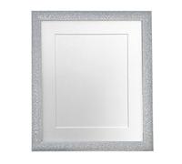 FRAMES BY POST Glitz-Marco de Fotos con Montura 16 x 12 cm, tamaño de Imagen de 30,5 x 20,3 cm, Cristal de plástico, Soporte Blanco, 16 x 12 Image Size 12 x 8 Inch