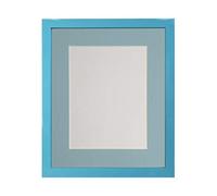 FRAMES BY POST Marco de Fotos 0.75 Soporte, tamaño de la Imagen de 9 x 7 Pulgadas, Vidrio de plástico, Montura Azul, 12 x 10 Image Size 9 x 7 Inch