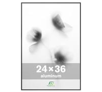 FrameWorks Marcos para póster de aluminio cepillado de 24 x 36 pulgadas, diseño moderno de metal cepillado con plexiglás inastillable, perfectos para carteles, obras de arte, pinturas, exhibiciones de