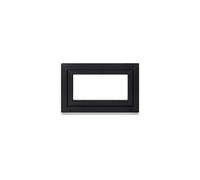Framex Ventana de Plástico Para Interior Blanco/Exterior Antracita, Ancho x Alto: 85 x 50 cm (850 x 500 mm), Doble Acristalamiento (32 mm), Giratorio Inclinación DIN Izquierda