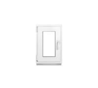 Framex Ventana de Sótano, de PVC, Blanca, 40 x 60 cm (400 x 600 mm), Doble Acristalamiento, Cristal Transparente (32 mm), Oscilobatiente, DIN Izquierda - Premium