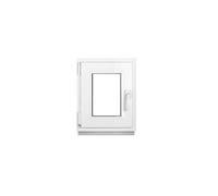 Framex Ventana De Sótano PVC Pequeña Blanco De Ancho x Alto: 40 x 50 cm (400 x 500 mm), Doble Acristalamiento (32 mm), Oscilobatiente, DIN Izquierda
