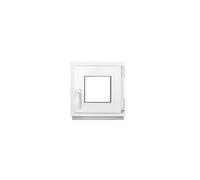Framex Ventana De Sótano PVC Pequeña Blanco De Ancho x Alto: 45 x 45 cm (450 x 450 mm), Doble Acristalamiento (32 mm), Oscilobatiente, DIN Derecha