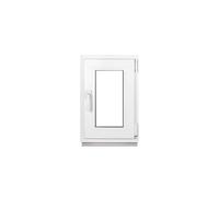 Framex Ventana De Sótano PVC Pequeña Blanco De Ancho x Alto: 50 x 70 cm (500 x 700 mm), Doble Acristalamiento (32 mm), Oscilobatiente, DIN Derecha