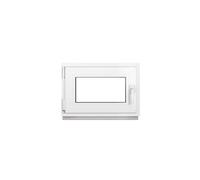 Framex Ventana De Sótano PVC Pequeña Blanco De Ancho x Alto: 65 x 45 cm (650 x 450 mm), Doble Acristalamiento (32 mm), Oscilobatiente, DIN Izquierda