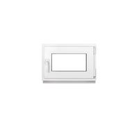 Framex Ventana De Sótano PVC Pequeña Blanco De Ancho x Alto: 75 x 55 cm (750 x 550 mm), Doble Acristalamiento (32 mm), Oscilobatiente, DIN Derecha