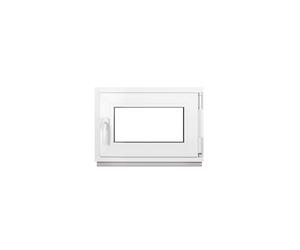 Framex Ventana De Sótano PVC Pequeña Blanco De Ancho x Alto: 75 x 55 cm (750 x 550 mm), Doble Acristalamiento (32 mm), Oscilobatiente, DIN Derecha