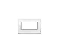 Framex Ventana De Sótano PVC Pequeña Blanco De Ancho x Alto: 80 x 45 cm (800 x 450 mm), Doble Acristalamiento (32 mm), Oscilobatiente, DIN Derecha