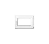 Framex Ventana De Sótano PVC Pequeña Blanco De Ancho x Alto: 90 x 60 cm (900 x 600 mm), Doble Acristalamiento (32 mm), Oscilobatiente, DIN Derecha