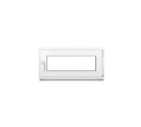 Framex Ventana De Sótano PVC Pequeña Blanco De Ancho x Alto: 95 x 45 cm (950 x 450 mm), Doble Acristalamiento (32 mm), Oscilobatiente, DIN Derecha