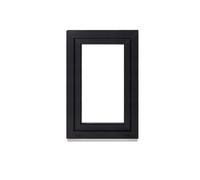 Framex Ventana Para Sótano de Plástico, Para Interior Blanco/Exterior Antracita, Ancho x Alto: 40 x 50 cm (400 x 500 mm), Doble Acristalamiento (32 mm), Giratorio Inclinación DIN Izquierda