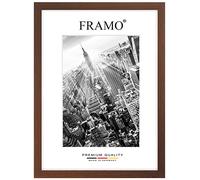 FRAMO Marco de fotos de 35 mm 67 x 89 cm | Wenge | Marco de MDF hecho a mano con cristal artificial antirreflectante a prueba de roturas y robusto panel trasero de MDF
