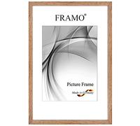 Framo Marco de fotos de madera estrecho, 59,2 x 84,3 cm, de madera maciza, marrón rústico, color y tamaño a elegir, marco para pósteres, rompecabezas, collage de fotos N°079