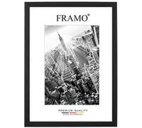 FRAMO Marco de madera de pino negro, 81 x 66 cm, tamaño a elegir, incluye cristal acrílico antirreflejos, marco para puzles, fotos, póster