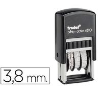 Sello Fechador Trodat Printy 4810, meses español abreviados, altura fecha 3,8 mm, entintaje automático, tinta negra
