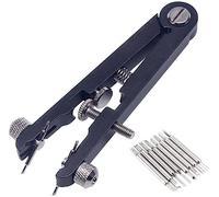 Franc Moody Kit de herramientas de alicates de barra de resorte de reloj con horquillas de 10 pines, 6825 correa de reloj ajustador de pinzas para la mayoría de relojeros (Negro), Negro -