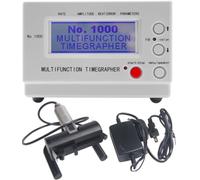Franc Moody Timegrapher Multifunción Nº 1000 Máquina de sincronización de relojes mecánicos, herramientas de calibración con pantalla LCD para relojeros, color blanco, blanco
