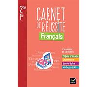 Français 2de/1re Mon carnet de réussite: Carnet élève
