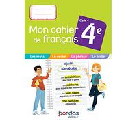 Français 4e Cycle 4 Mon cahier de français