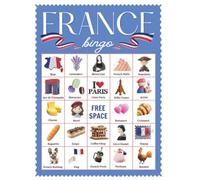 France Bingo Game: 38 player France Party Game, France Activity, Bastille Day Celebration Game, Travel Activity Game