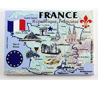 France EU Series Souvenir Fridge Magnet 2.5" X 3.5"