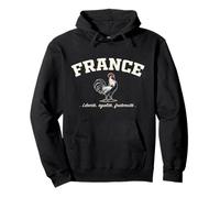 France Gallic Rooster Vintage French Souvenir Sudadera con Capucha