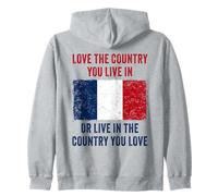 France Humor - Love The Country You Live in Funny Quote Sudadera con Capucha