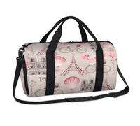 France Paris - Bolsa de lona deportiva con estampado romántico para fin de semana, bolsa de viaje, gimnasio, equipaje, bolsa de lona para niños, niñas, niños, mujeres y hombres