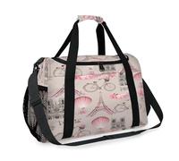 France Paris - Bolsa de viaje con estampado romántico para niñas, niños, mujeres y hombres, bolsa de fin de semana, bolsa de hombro para viajes, deportes, gimnasio