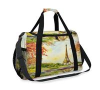 France Paris - Bolsa de viaje con paisaje para niñas, niños, mujeres y hombres, bolsa de fin de semana de París, bolsa de hombro para viajes, deportes, gimnasio