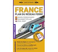 France - Plan du réseau ferré - Format poche