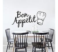 Francés Bon Appetit Decal Cita de Vinilo Pegatinas de Pared para Cocina Comedor Casa Arte Decoración