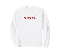 Francés Diciendo Merci París Vacaciones francés Cita Sudadera