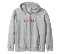 Francés Diciendo Merci París Vacaciones francés Cita Sudadera con Capucha