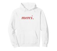 Francés Diciendo Merci París Vacaciones francés Cita Sudadera con Capucha