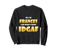 Frances Joke Idgaf Meme Funny Halloween Girl Costume Frances Sudadera