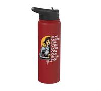 Francés No tengo miedo. Nací para hacer esto. Juana de Arco Stainless Steel Insulated Water Bottle