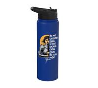 Francés No tengo miedo. Nací para hacer esto. Juana de Arco Stainless Steel Insulated Water Bottle