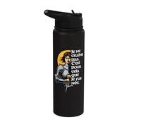 Francés No tengo miedo. Nací para hacer esto. Juana de Arco Stainless Steel Insulated Water Bottle