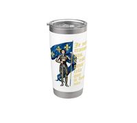 Francés No tengo miedo. Nací para hacer esto. Juana de Arco Vaso térmico de acero inoxidable de doble pared