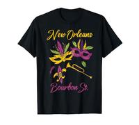Francés Nueva Orleans Mardi Gras Souvenir Bourbon Street Camiseta gráfica económica
