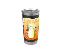 FRANCÉS POLLO SALUDO BONJOUR FRANCIA Felices Pascuas Vaso térmico de acero inoxidable de doble pared
