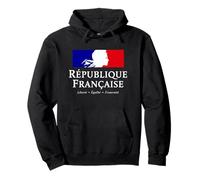 Francés República Marianne Stack Blanco Letras Sudadera con Capucha