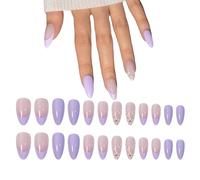 Francés uñas artificiales consejos de arte kit de uñas postizas, puntas de uñas postizas completas prensa en las uñas bailarina puntas de uñas francesas naturales artificiales uñas de los pies