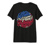 Francés Vin Dolor Fromage Bastille Day Culture Camiseta Premium