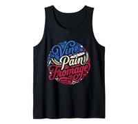 Francés Vin Dolor Fromage Bastille Day Culture Camiseta sin Mangas