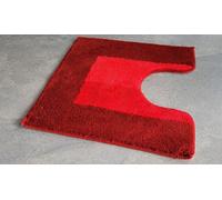 Francesca Granate Rojo Alfombra De Baño Con Corte 50x50cm. Altura De Flor: 12mm