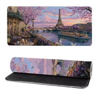 Francia Alfombrilla Escritorio XXL 1000 x 500 x 3mm Alfombrilla Raton RíO Gaming Mouse Pad Bordes Cosidos Base de Goma Antideslizante, Mejora la Precisión y la Velocidad, Decoracion de Mesaks-89