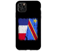Francia Congo Media Bandera Francia Orgullo Congoleño Jersey Carcasa para iPhone 11 Pro Max
