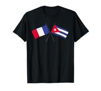 Francia Cuba Banderas Cruzadas Patrimonio Cubano Francés Camiseta
